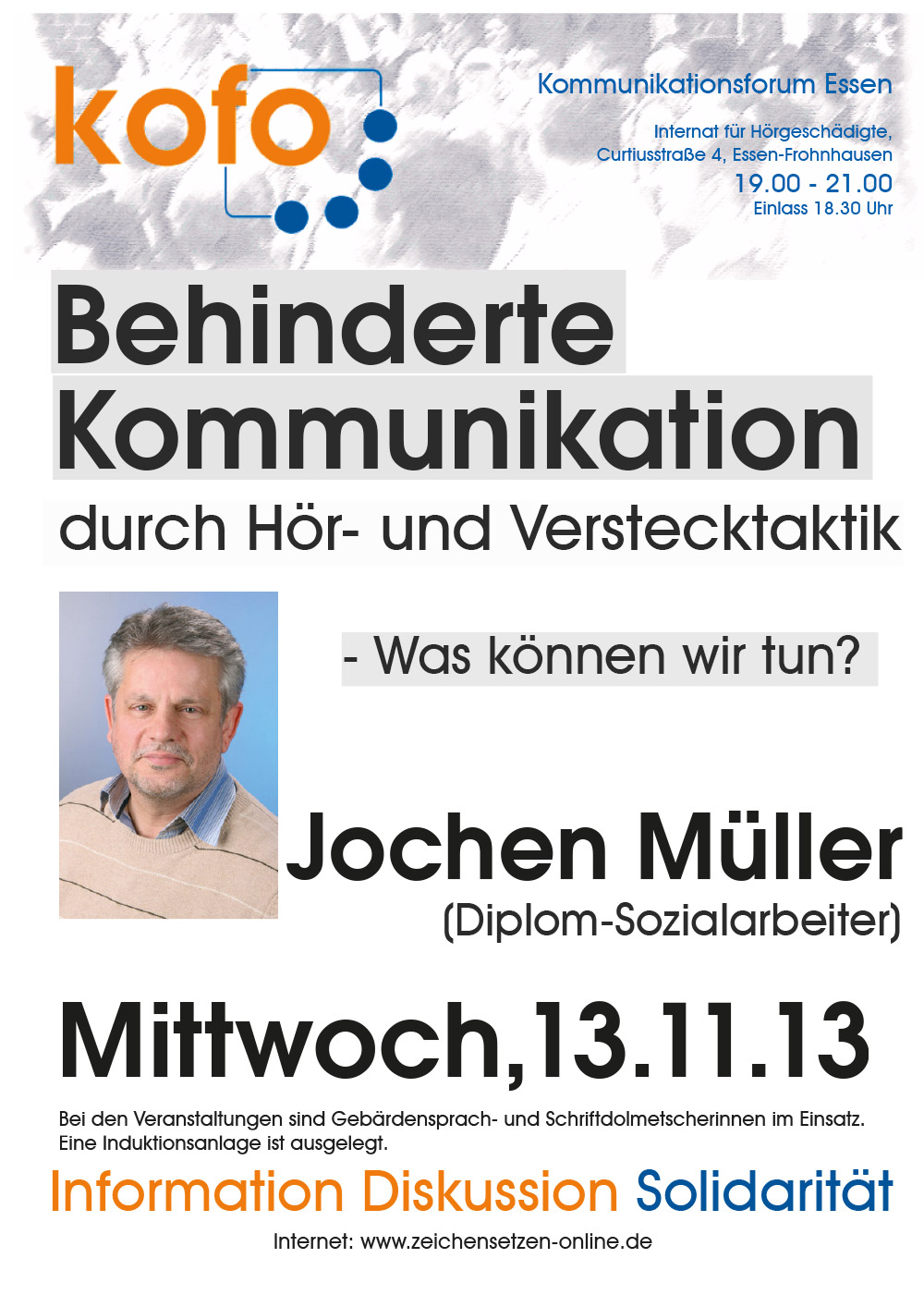 Behinderte Kommunikation durch Hör- und Verstehtaktik