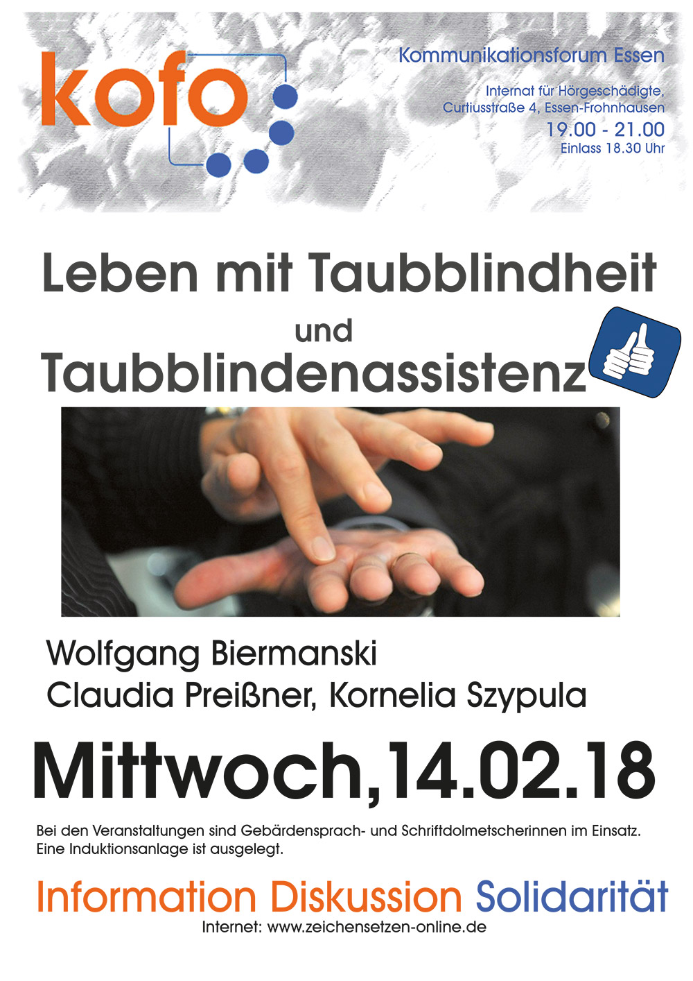 Leben mit Taubblindheit und Taubblindenassistenz